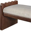 Meridian Furniture Sonia Beige Velour Fur Fabric Bench