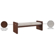 Meridian Furniture Sonia Beige Velour Fur Fabric Bench