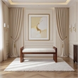 Meridian Furniture Sonia Beige Velour Fur Fabric Bench