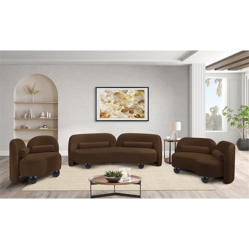 Meridian Furniture Daphne Brown Velvet Chair