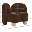 Meridian Furniture Daphne Brown Velvet Chair