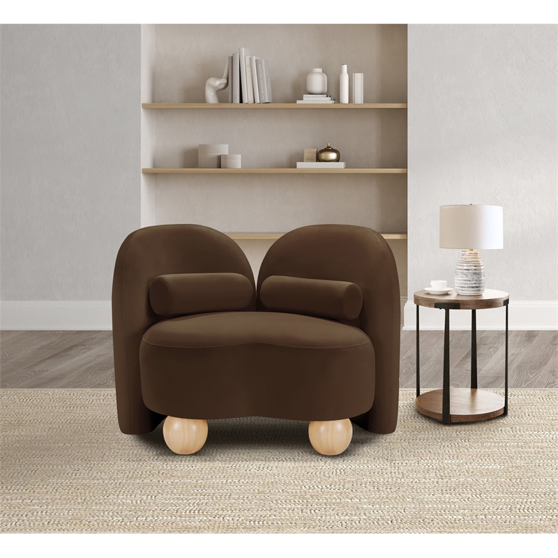 Meridian Furniture Daphne Brown Velvet Chair