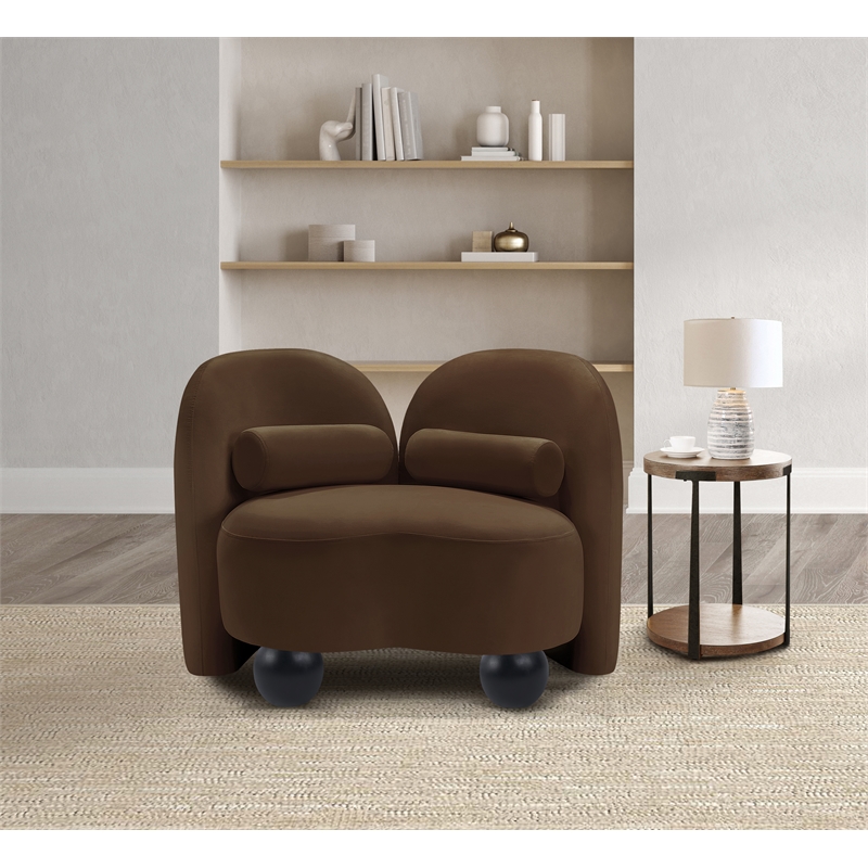 Meridian Furniture Daphne Brown Velvet Chair