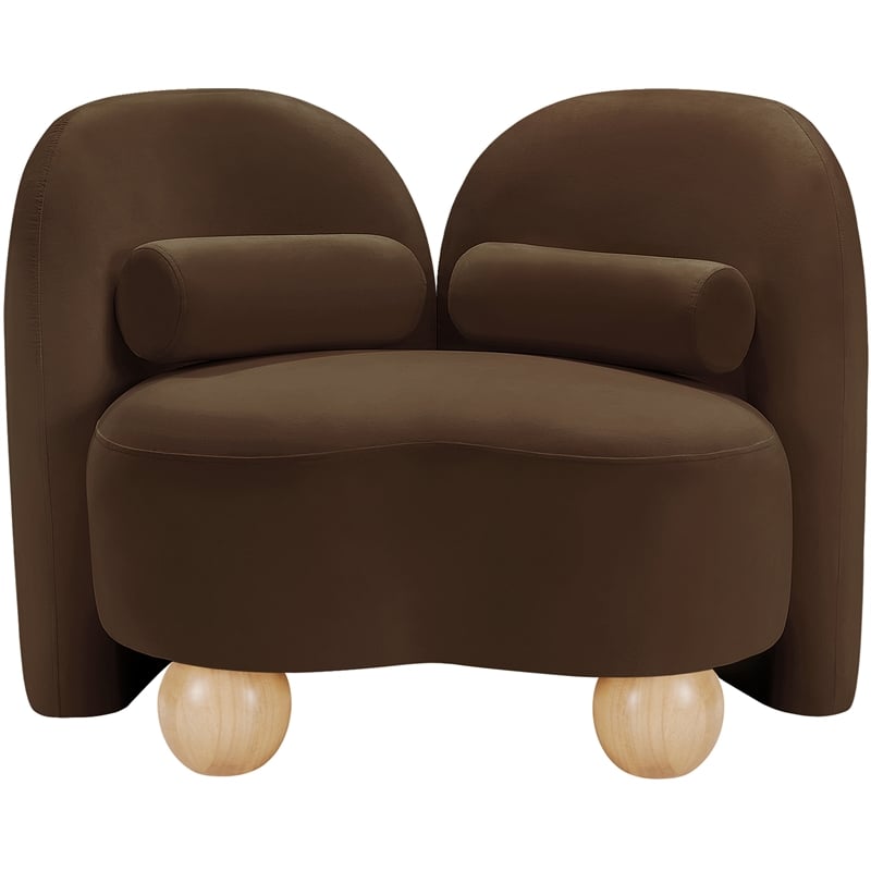 Meridian Furniture Daphne Brown Velvet Chair