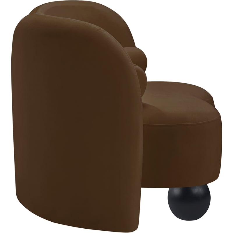 Meridian Furniture Daphne Brown Velvet Chair
