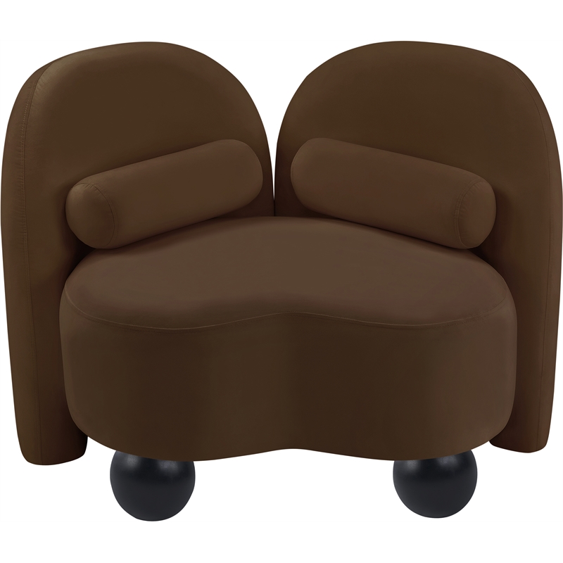 Meridian Furniture Daphne Brown Velvet Chair