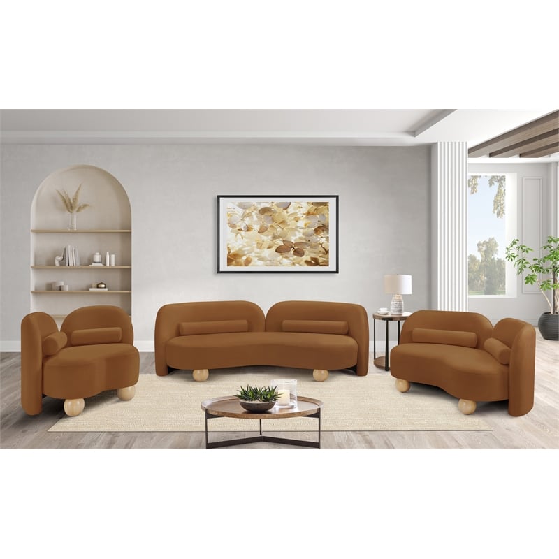 Meridian Furniture Daphne Saddle Velvet Chair