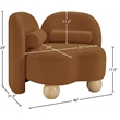 Meridian Furniture Daphne Saddle Velvet Chair