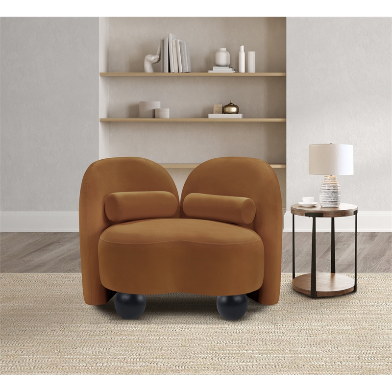 Meridian Furniture Daphne Saddle Velvet Chair