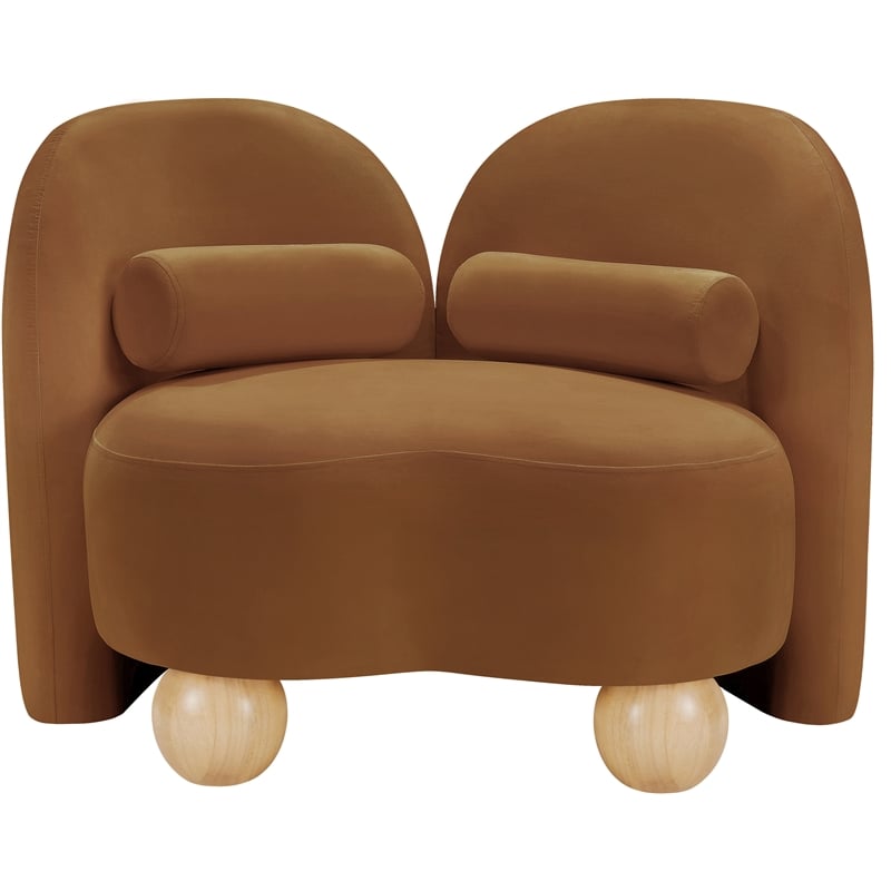 Meridian Furniture Daphne Saddle Velvet Chair