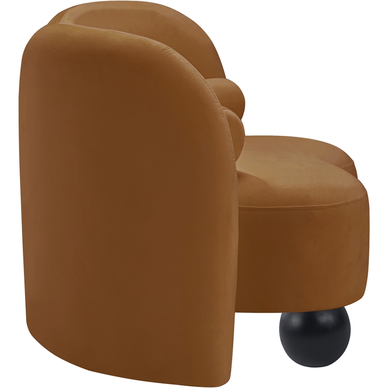 Meridian Furniture Daphne Saddle Velvet Chair
