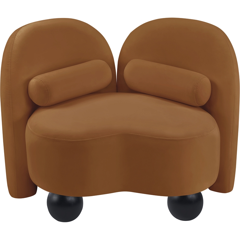 Meridian Furniture Daphne Saddle Velvet Chair