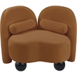 Meridian Furniture Daphne Saddle Velvet Chair
