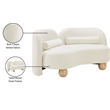 Meridian Furniture Daphne Cream Velvet Loveseat