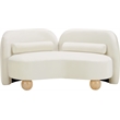 Meridian Furniture Daphne Cream Velvet Loveseat