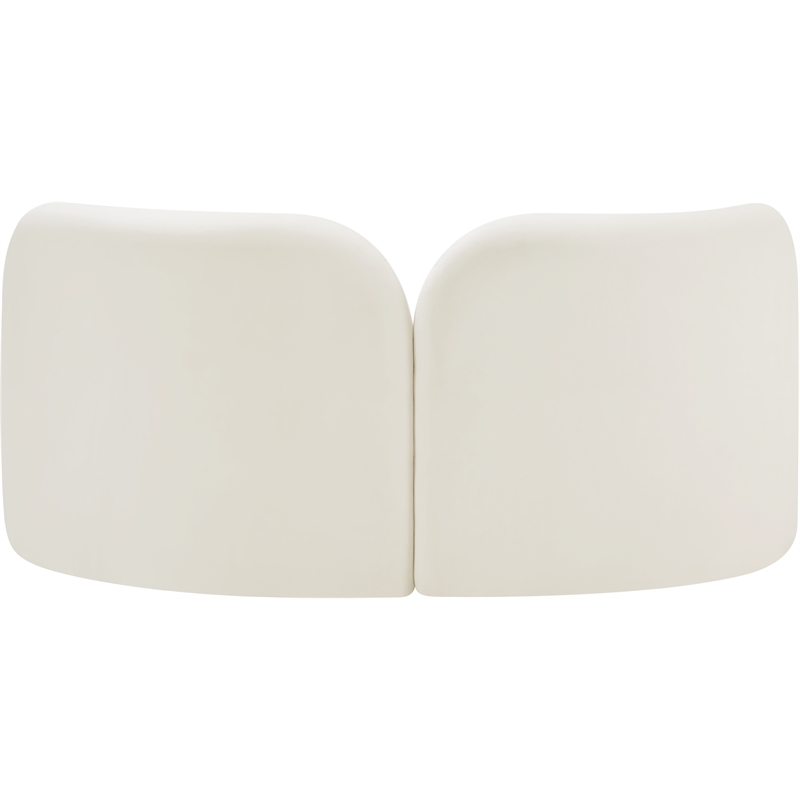 Meridian Furniture Daphne Cream Velvet Loveseat