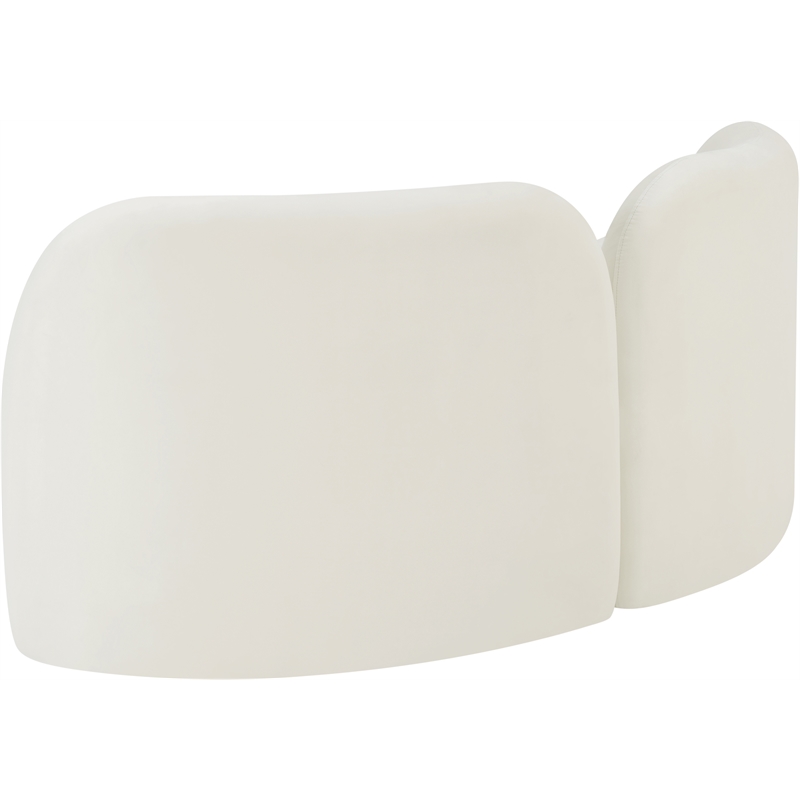 Meridian Furniture Daphne Cream Velvet Loveseat