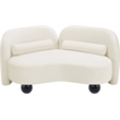 Meridian Furniture Daphne Cream Velvet Loveseat