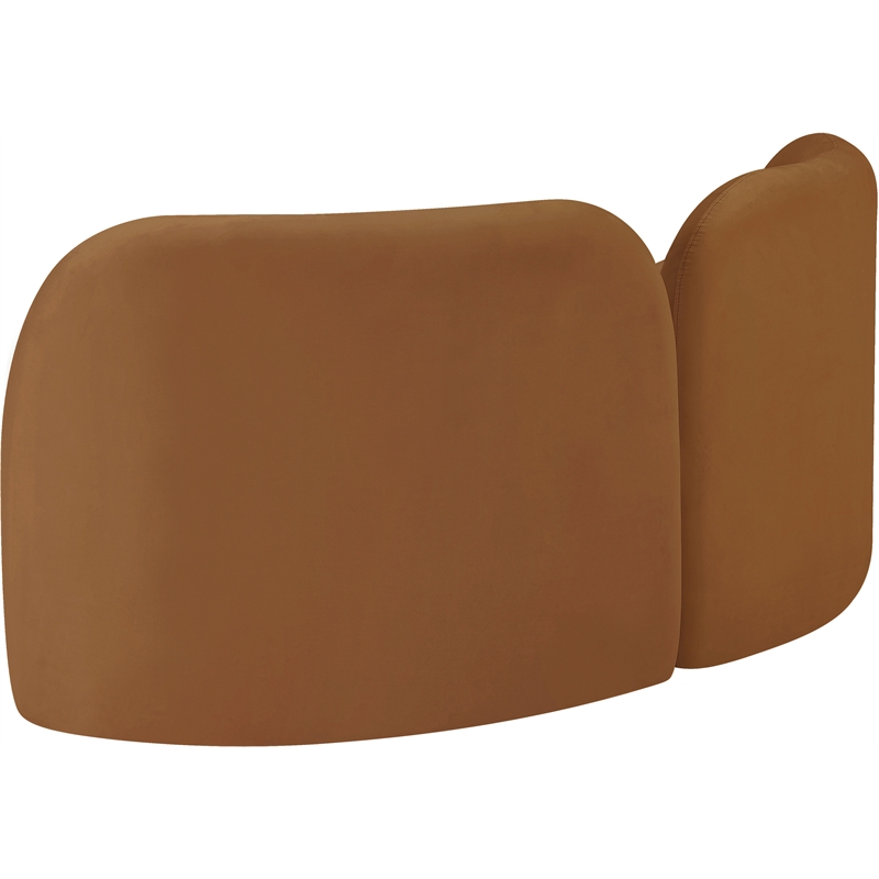 Meridian Furniture Daphne Saddle Velvet Loveseat