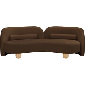 Meridian Furniture Daphne Brown Velvet Sofa