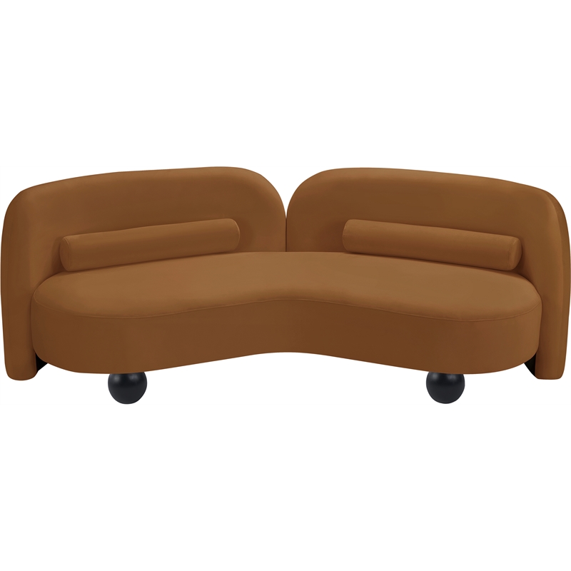 Meridian Furniture Daphne Saddle Velvet Sofa
