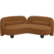 Meridian Furniture Daphne Saddle Velvet Sofa