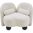 Meridian Furniture Daphne Cream Boucle Fabric Chair