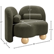 Meridian Furniture Daphne Olive Boucle Fabric Chair