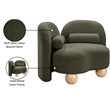 Meridian Furniture Daphne Olive Boucle Fabric Chair