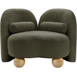 Meridian Furniture Daphne Olive Boucle Fabric Chair