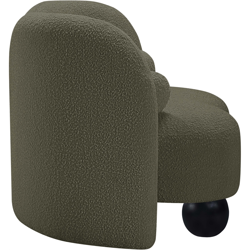 Meridian Furniture Daphne Olive Boucle Fabric Chair