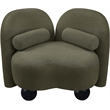 Meridian Furniture Daphne Olive Boucle Fabric Chair