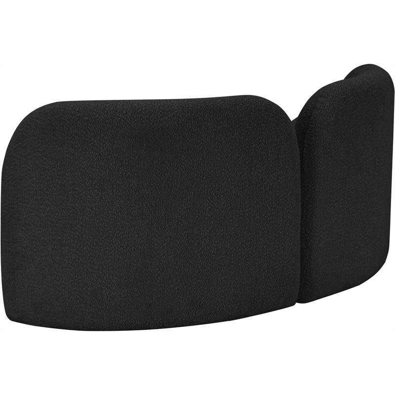 Meridian Furniture Daphne Black Boucle Fabric Loveseat
