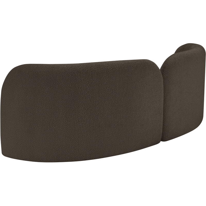 Meridian Furniture Daphne Brown Boucle Fabric Sofa