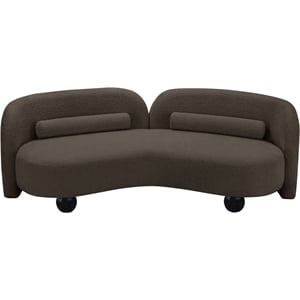 Meridian Furniture Daphne Brown Boucle Fabric Sofa