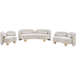 Meridian Furniture Daphne Cream Boucle Fabric Sofa