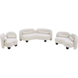 Meridian Furniture Daphne Cream Boucle Fabric Sofa