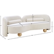 Meridian Furniture Daphne Cream Boucle Fabric Sofa