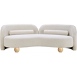 Meridian Furniture Daphne Cream Boucle Fabric Sofa