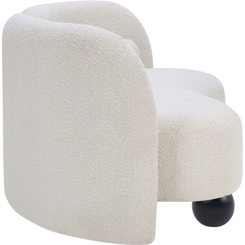 Meridian Furniture Daphne Cream Boucle Fabric Sofa