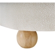 Meridian Furniture Daphne Cream Boucle Fabric Sofa
