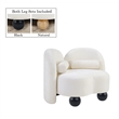 Meridian Furniture Daphne Cream Chenille Fabric Chair
