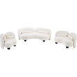 Meridian Furniture Daphne Cream Chenille Fabric Chair