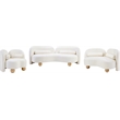 Meridian Furniture Daphne Cream Chenille Fabric Chair