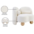 Meridian Furniture Daphne Cream Chenille Fabric Chair