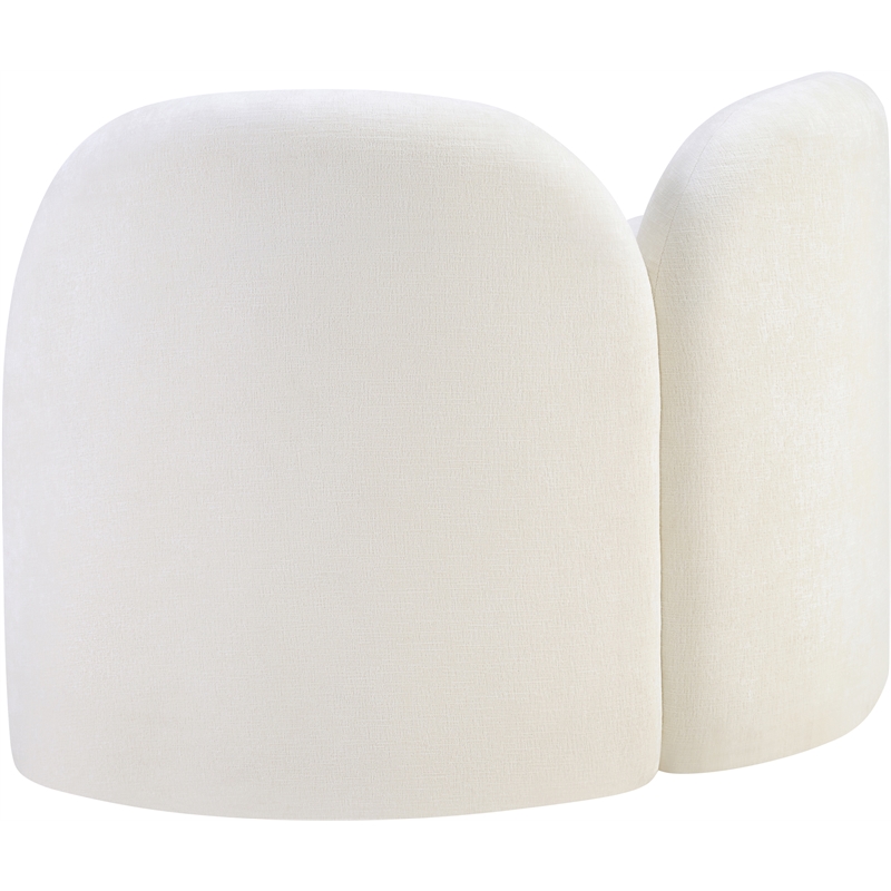 Meridian Furniture Daphne Cream Chenille Fabric Chair