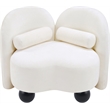 Meridian Furniture Daphne Cream Chenille Fabric Chair