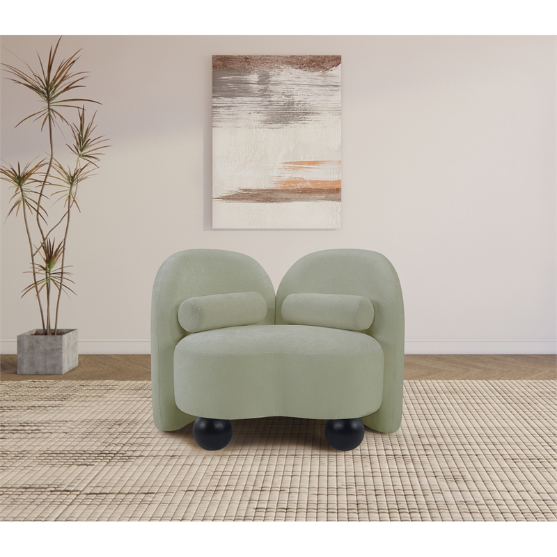 Meridian Furniture Daphne Mint Chenille Fabric Chair