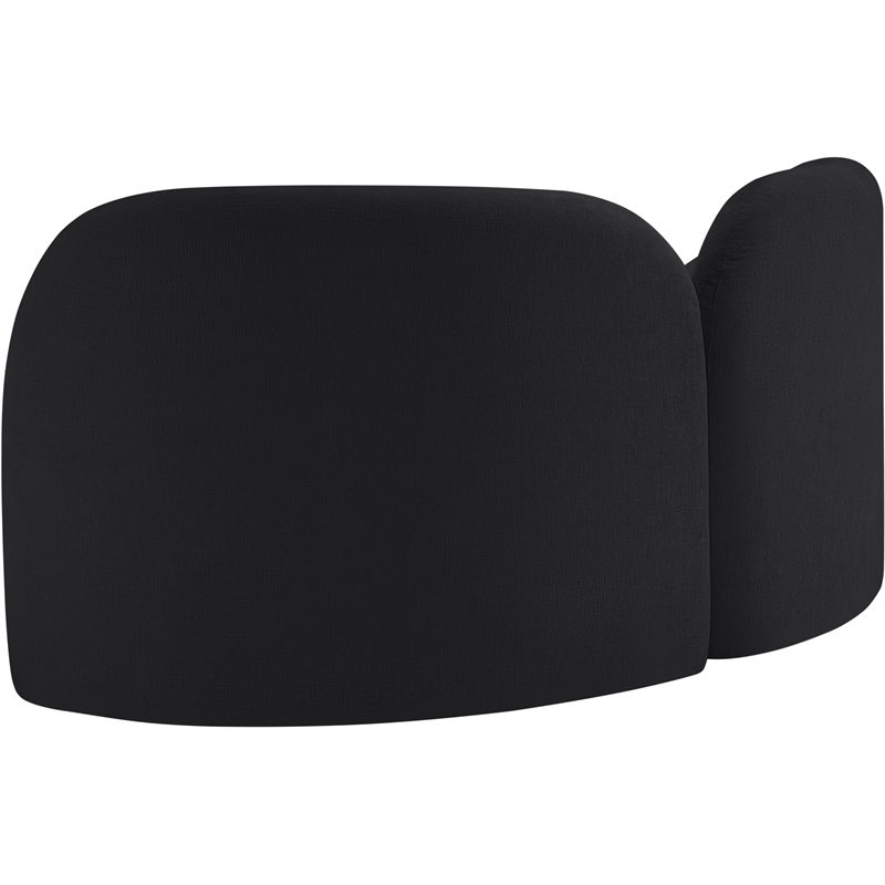 Meridian Furniture Daphne Black Chenille Fabric Loveseat