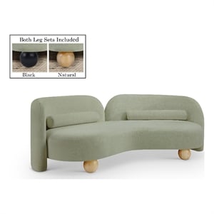 Meridian Furniture Daphne Mint Chenille Fabric Sofa